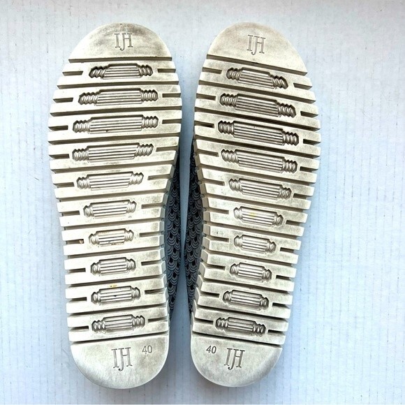 Ilse Jacobsen Gray Tulip Scalloped Slip On Shoes White Sole EU 40 US 9.5 - 10 - Picture 11 of 12